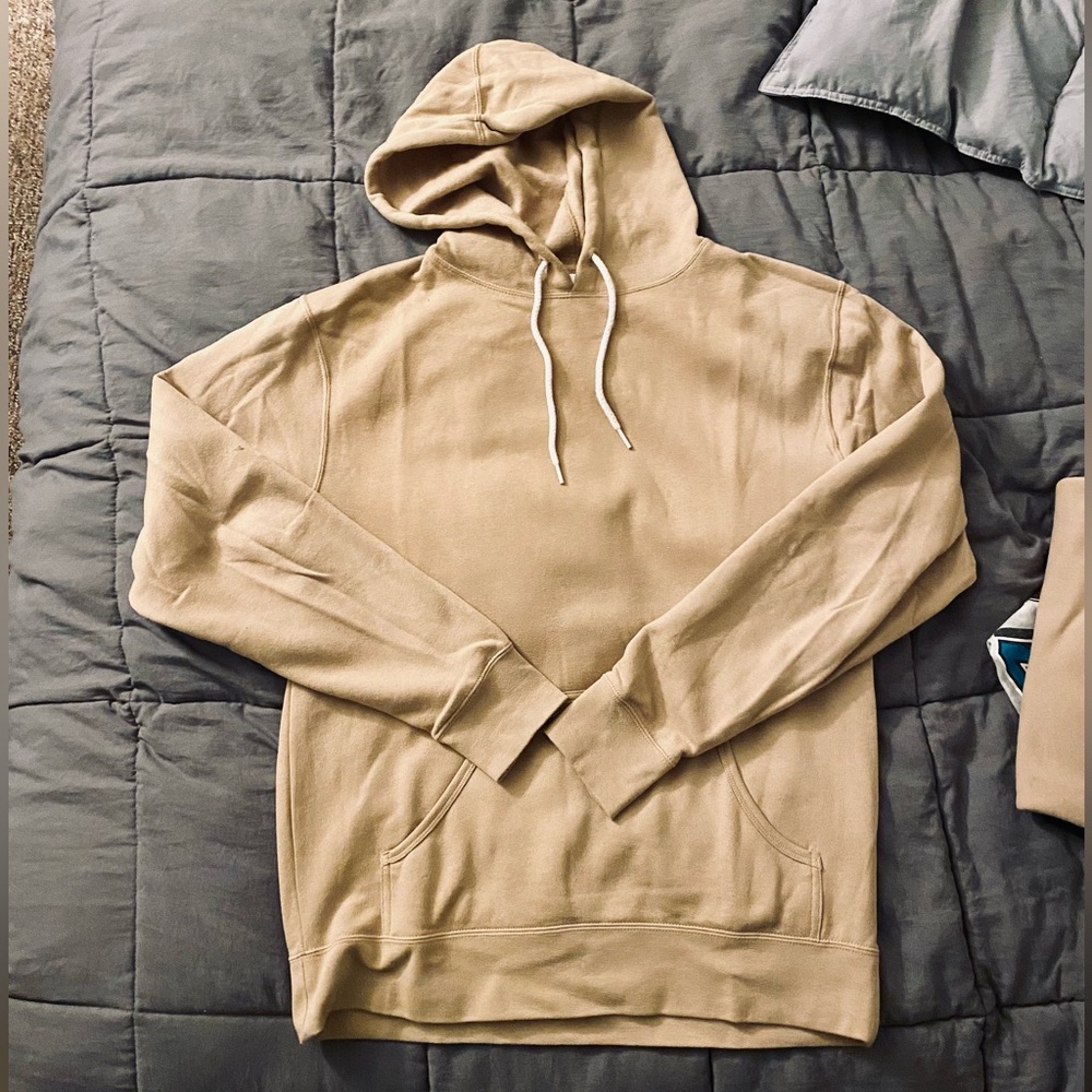 Independent Trading Co. Hoodie with white drawstring modern fitted blank